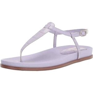 Sam Edelman Women Thong T Strap Sandal Naomi Casual Preppy Leather Purple 8.5